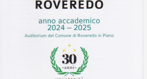 Programma 2024-25 Università Liberetà Auser Roveredo